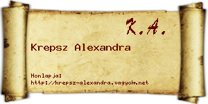 Krepsz Alexandra névjegykártya